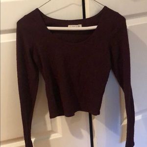 Long sleeve crop top